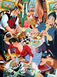 M. Beynon le boucher, sa femme Mme Beynon et Lilly le trésor, 2005